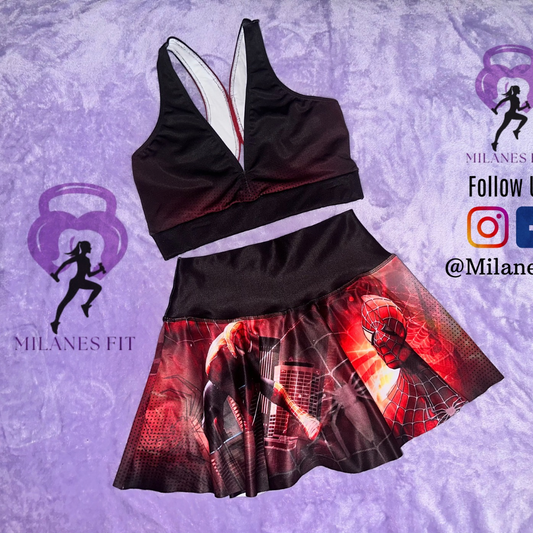 Spider Skirt Set ❤️🕷️